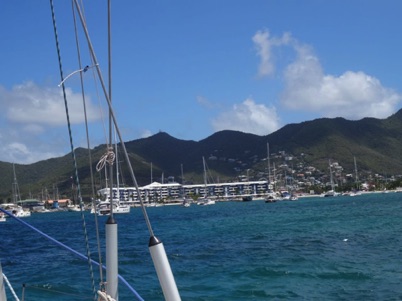At anchor outside the lagoon in St. Maarten At anchor outside the lagoon in St. Maarten